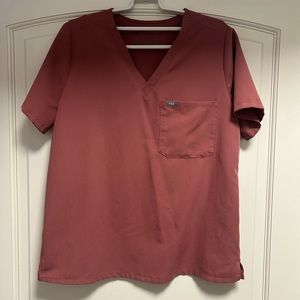 Figs Catarina scrub top Mauve